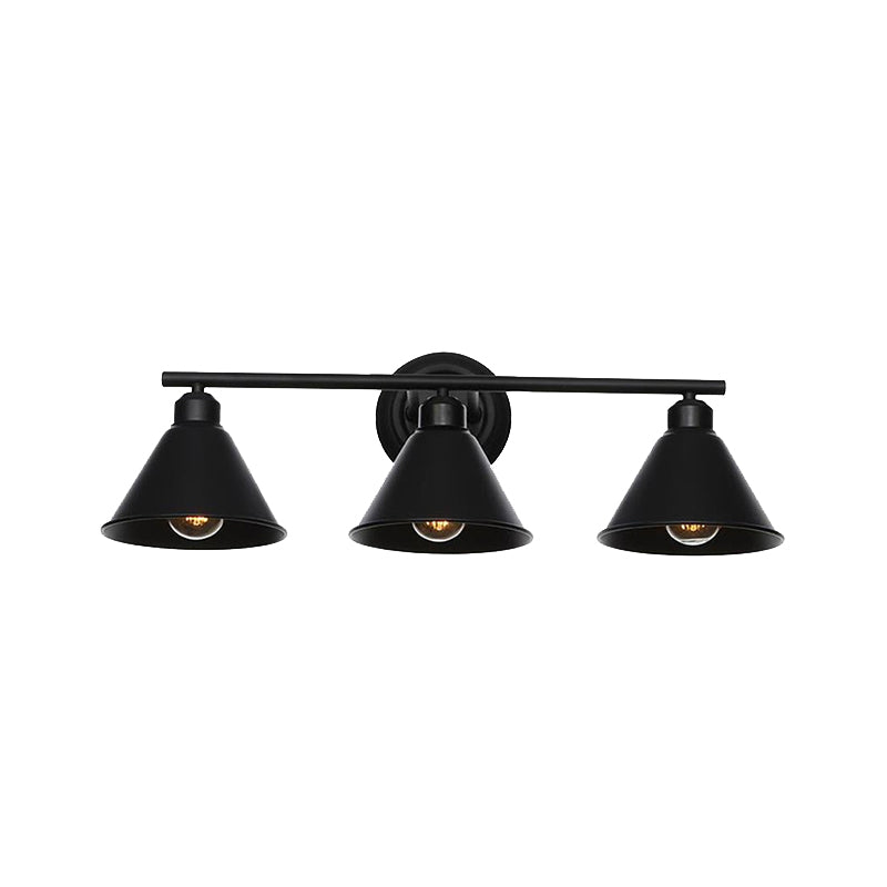 Silva Vanity Applique Murale Dôme Vintage, 4 Modèles, Métal, Noir, Salon - Neutralighting