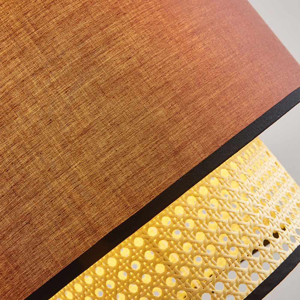 Ritta Suspension Cylindre Retro, Tissu, Beige, Salon - Neutralighting