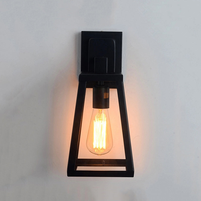 Silva Applique Murale Landerne Industriel, Métal/Verre, Noir, Extérieur - Neutralighting