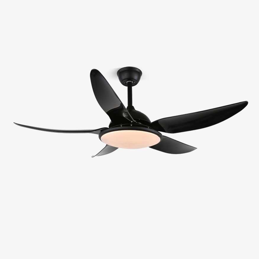 Plafonnier Ventilateur Moderne Aquila en finition noire
