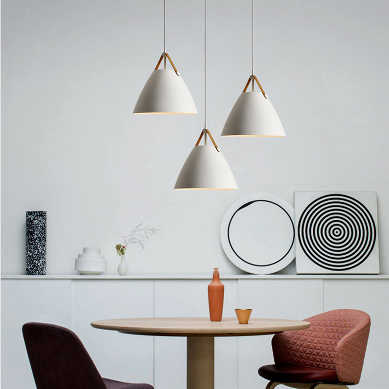 Arisha Suspension Conique Moderne, Métal, Nior/Blanc/Gris, Salon - Neutralighting