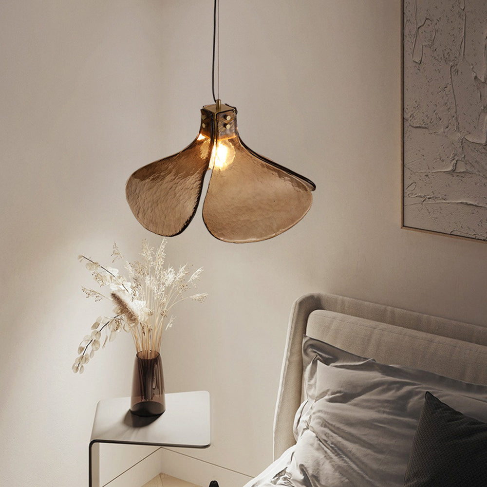 Arisha Suspension Fleur Vintage, Métal/Verre, Marron, Chambre à Coucher/Salon - Neutralighting
