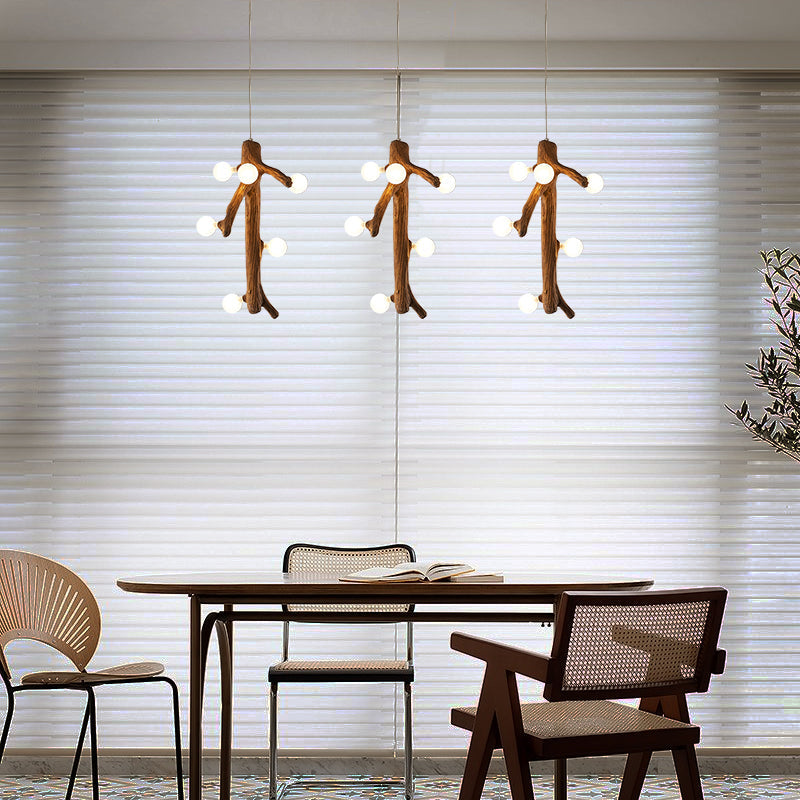 Epoch Nordique LED Lustre Bois Salon/Salle À Manger/Chambre À Coucher