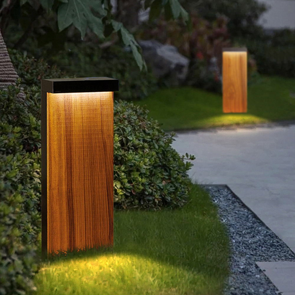 Gisil Extérieure Géométrique Minimaliste. Métal. Bois. Extérieur - Neutralighting