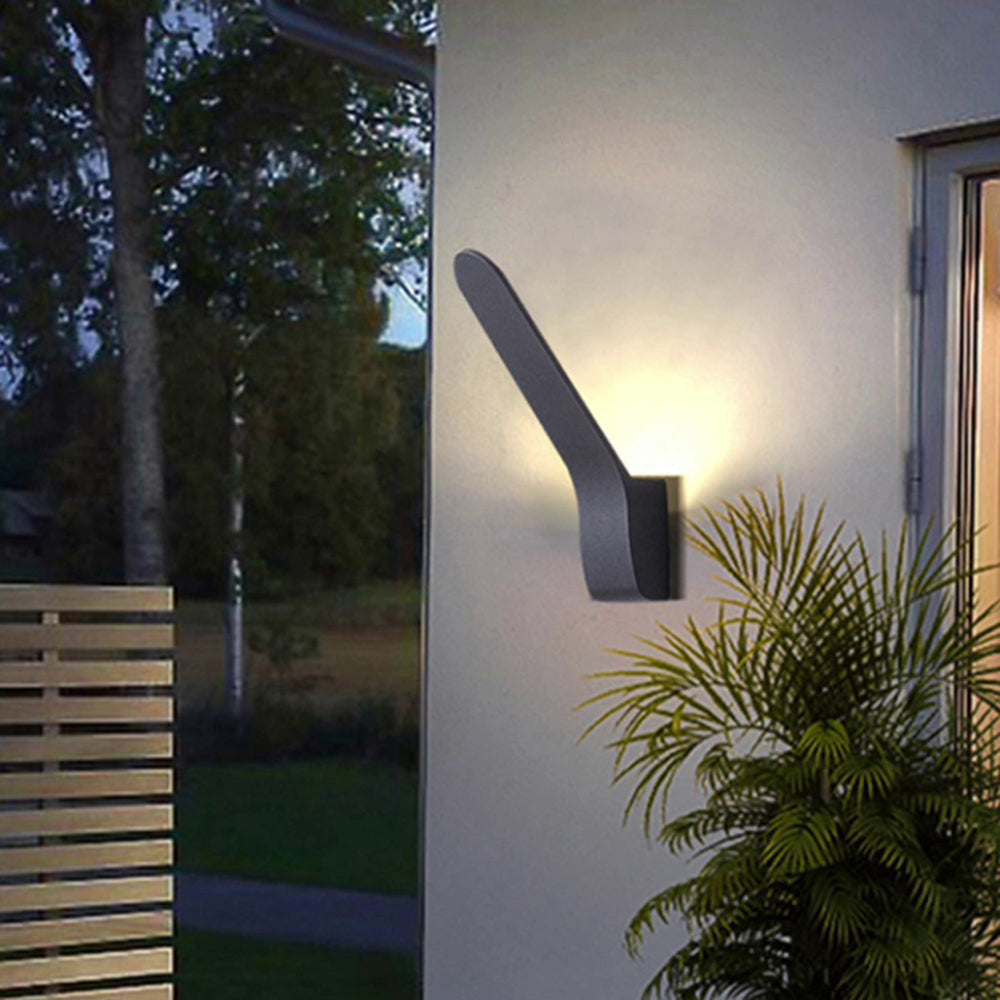 Ray Applique Murale Extérieur Linéaire Minimaliste, Métal/Verre, Noir, Extérieur - Neutralighting