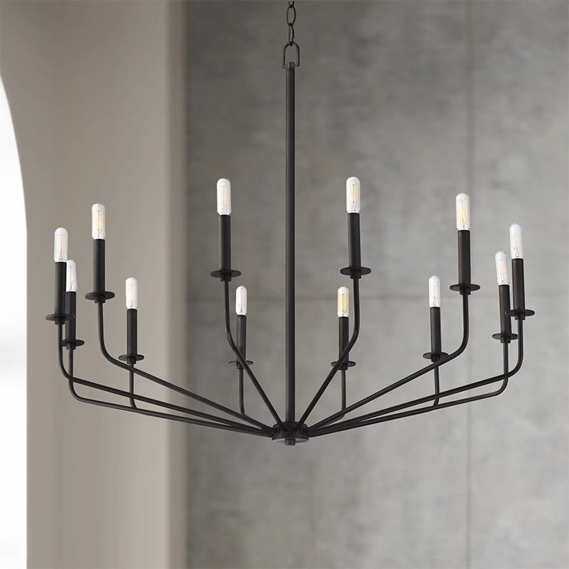 Silva Lustre Linéaire LED Moderne, Métal, Noir, Salon
