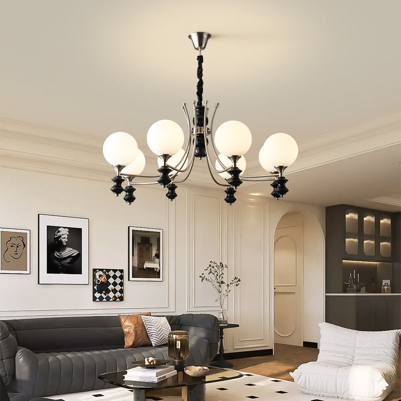 Valentina Suspension Luminaire LED Vintage Blanc Verre Salon - Neutralighting