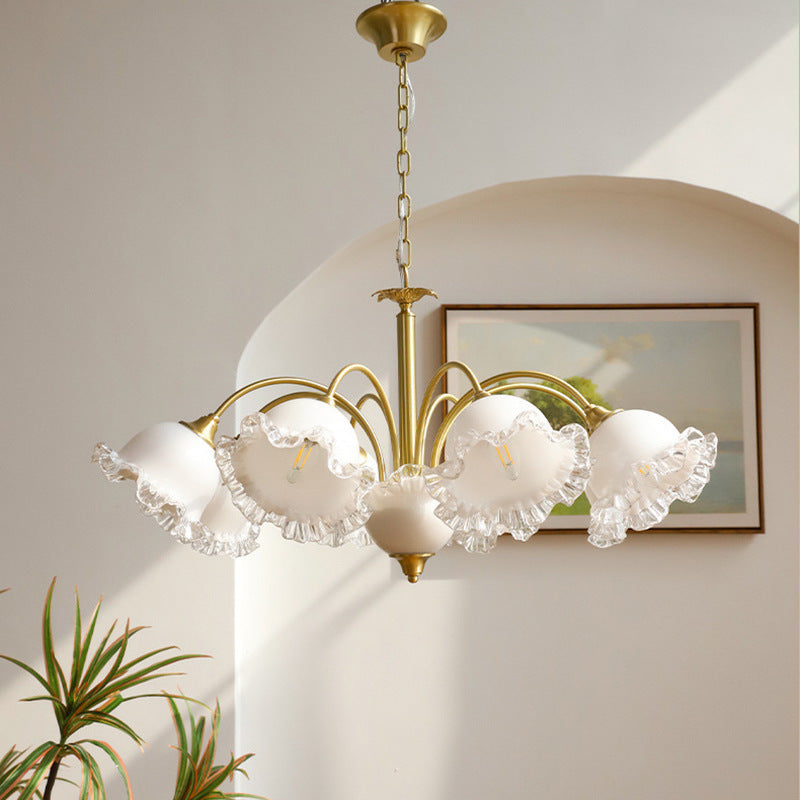 Arisha Rétro LED Métal Verre Lustre Salon Chambre à Coucher