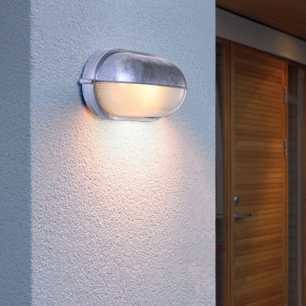 Ray Applique Murale Ronde Simple, Métal/Verre, Argent, Balcon - Neutralighting