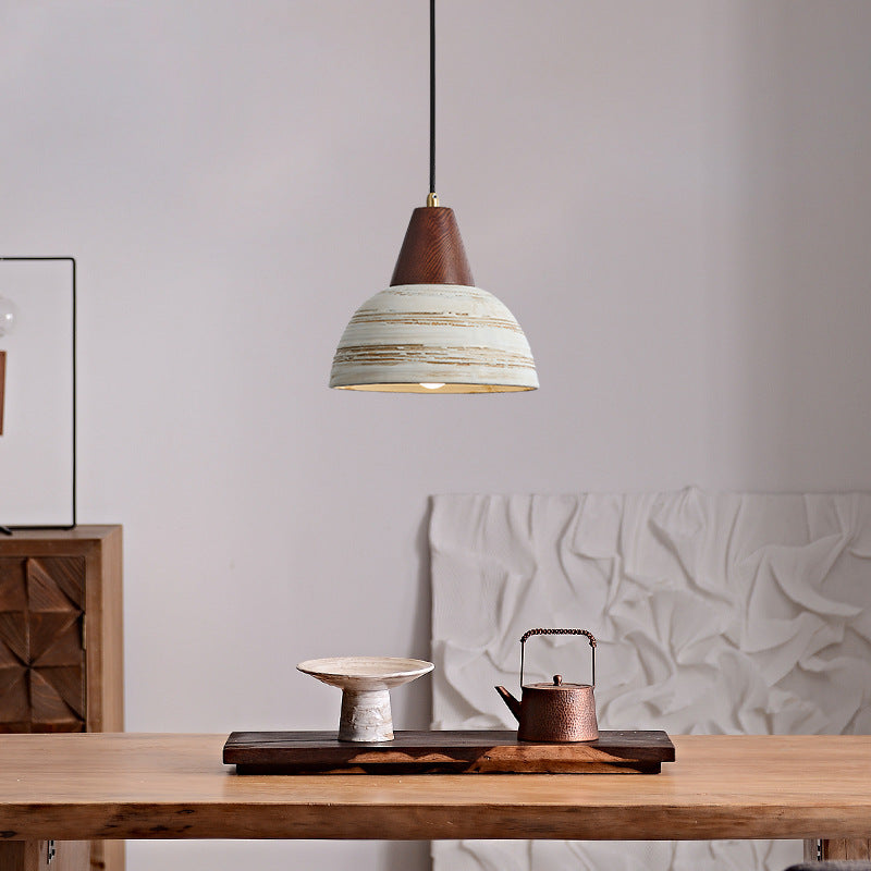 Muto Nordique LED Suspension Métal/Céramique/Bois Chambre À Coucher - Neutralighting