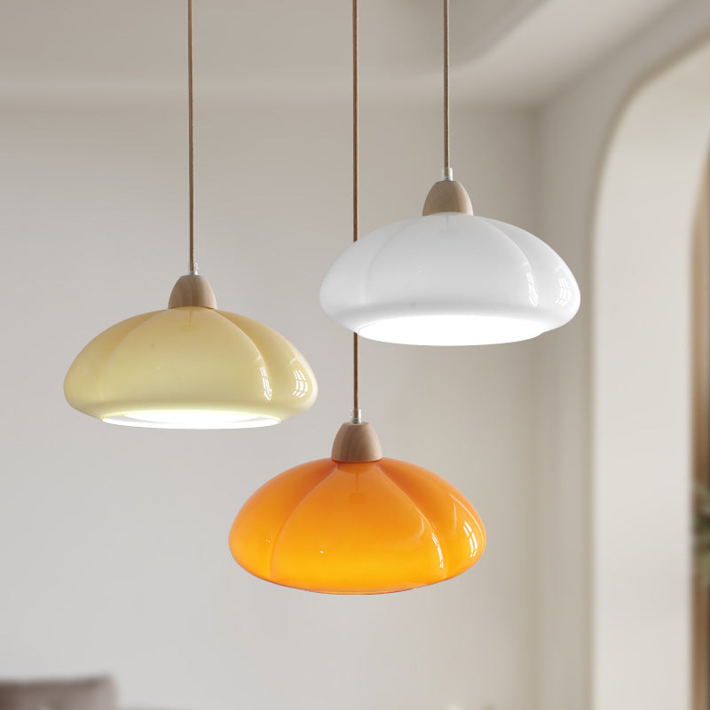 Valentina Rétro Suspension Citrouille Verre Chambre À Coucher - Neutralighting