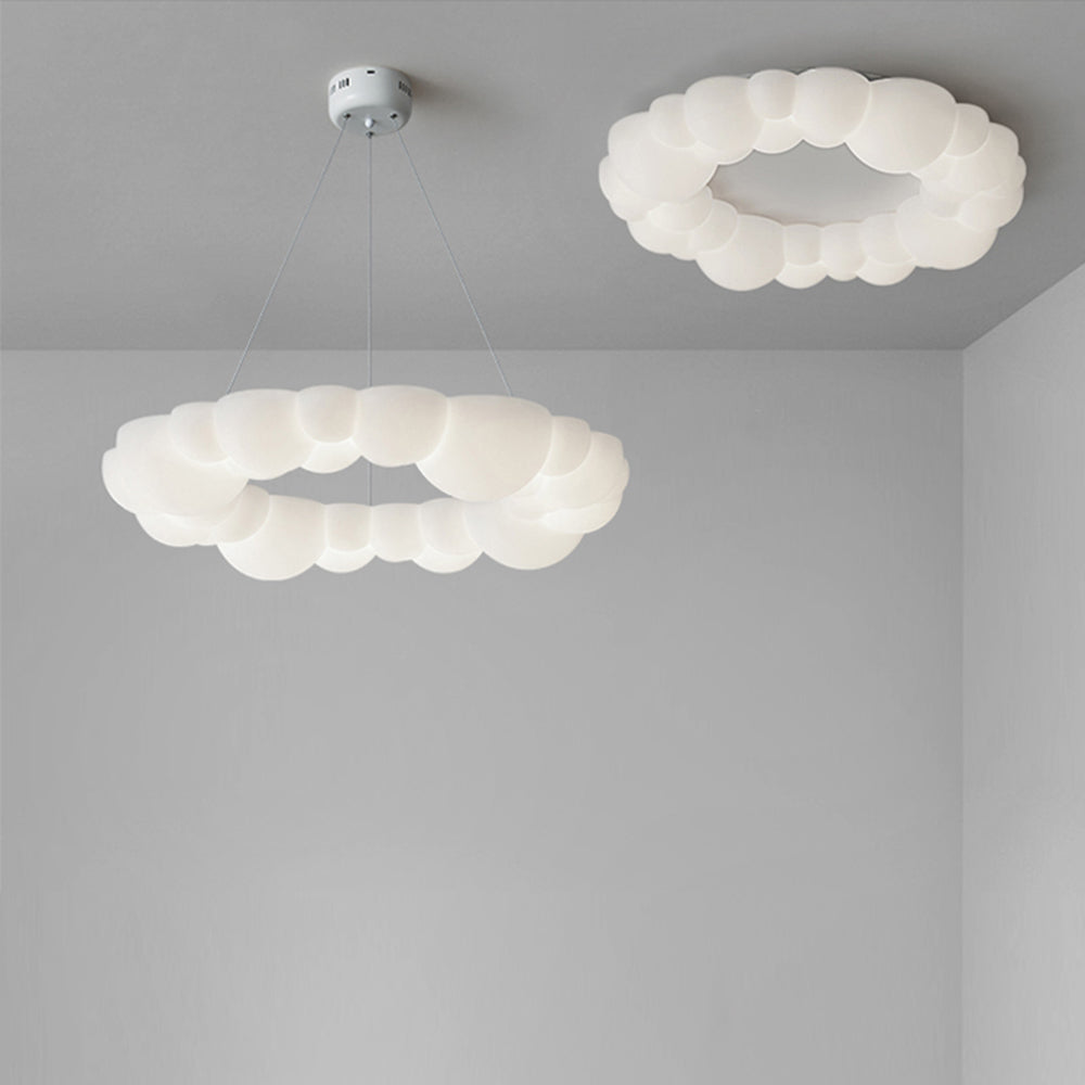 Arisha Plafonnier/Suspension Petale Moderne, Metal/Acrylique, Blanc, Salon