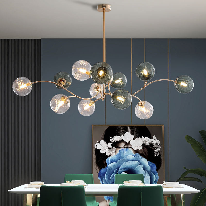 Valentina Moderne LED Suspension Métal Verre Chambre à coucher - Neutralighting