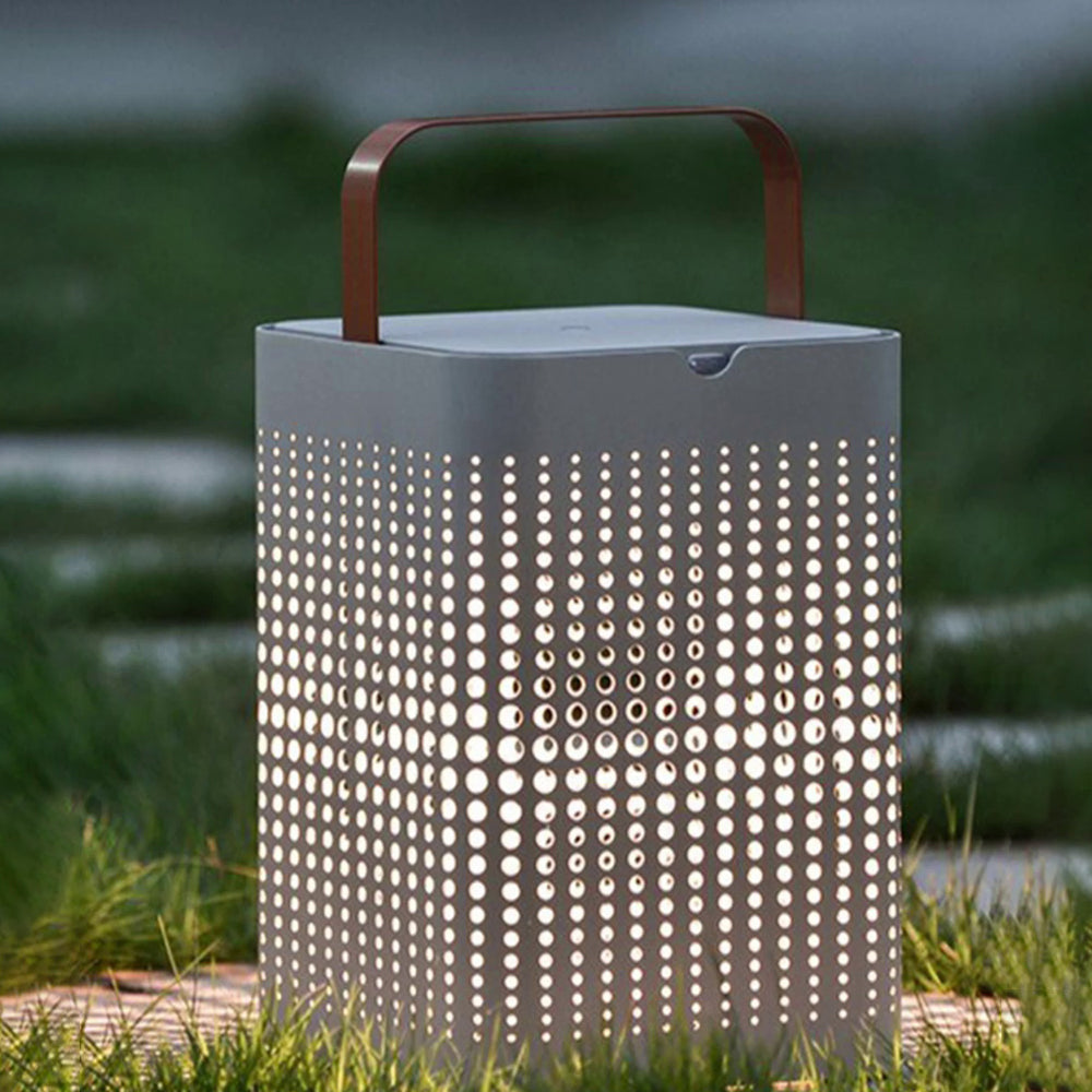 Ray Lampadaire Panier Vintage, Métal/Verre, Blanc, Extérieur - Neutralighting