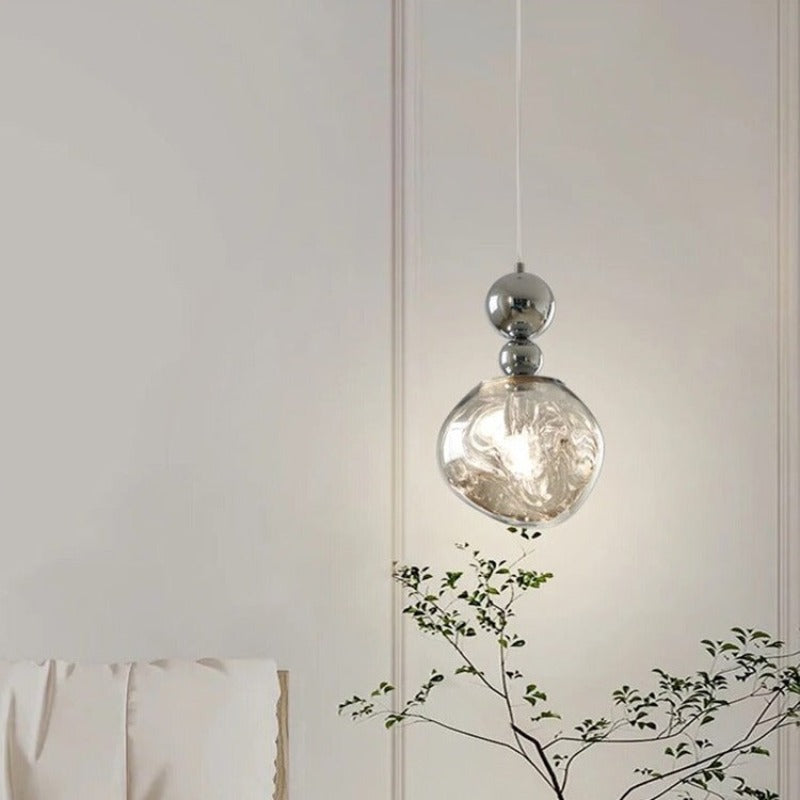 Valentina Suspension Luminaire LED Retro Chrome Métal/Acrylique Chambre Salon - Neutralighting
