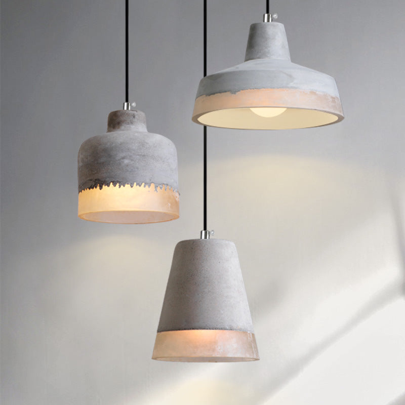 Avi Industriel LED Suspension Ciment/Résine Bar Salle À Manger - Neutralighting