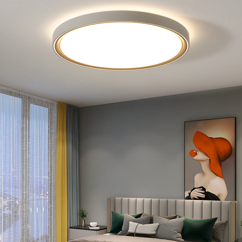 Arisha Plafonnier Carré/Rond Moderne, Métal/Acrylique, Doré, Salon