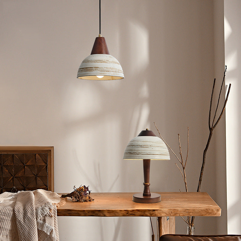 Muto Nordique LED Suspension Métal/Céramique/Bois Chambre À Coucher - Neutralighting