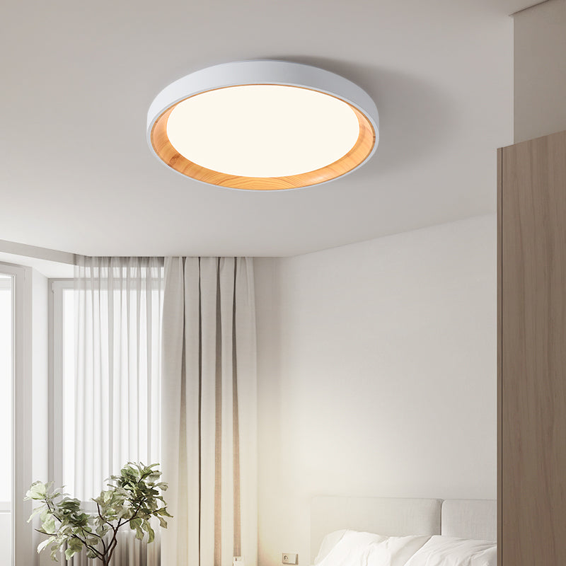 Arisha Moderne LED Plafonnier Blanc Bois Acrylique Salle De Bain
