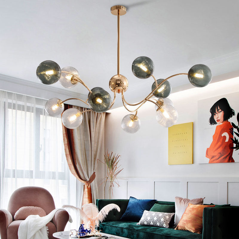 Valentina Moderne LED Suspension Métal Verre Chambre à coucher - Neutralighting