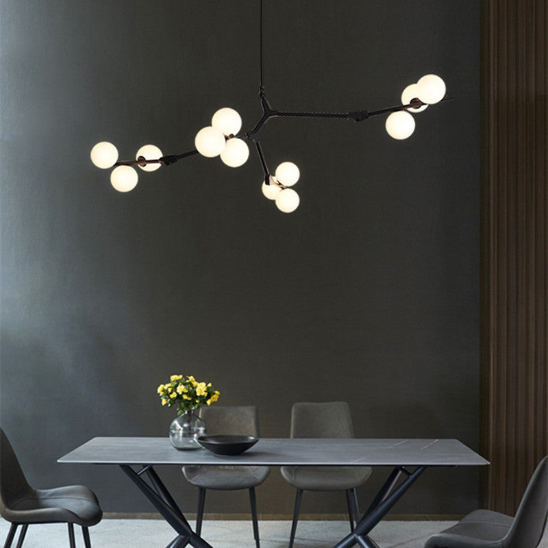 Valentina Moderne LED Lustre Or/Noir Verre Salon/Chambre À Coucher