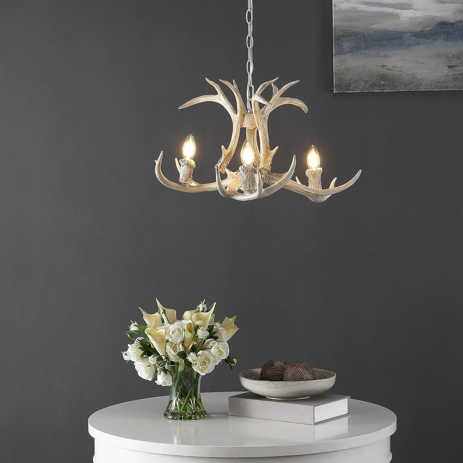 Silva Rétro LED Suspension Blanc Métal Résine Salle À Manger - Neutralighting