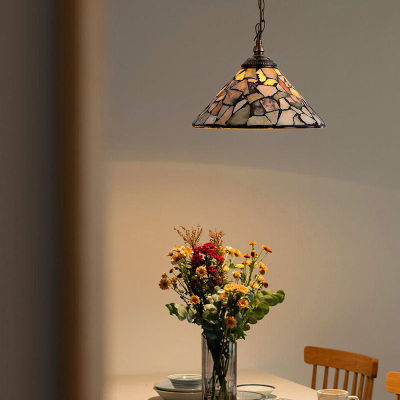 Tiffany Vintage LED Suspension Métal Verre Chambre À Coucher/Salon - Neutralighting