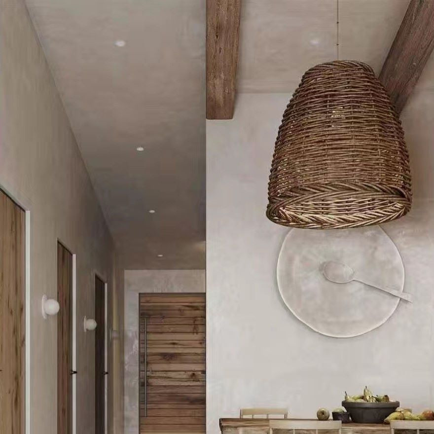 Ritta Suspension LED Vintage Rotin Salon/Chambre à Coucher - Neutralighting