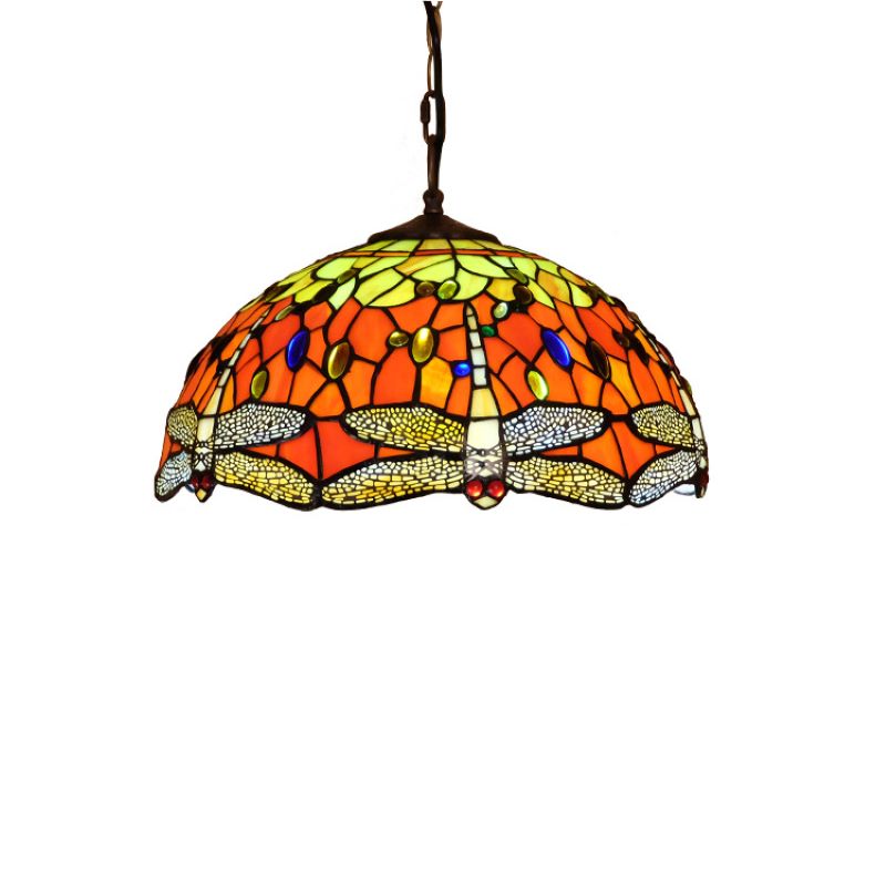 Tiffany Vintage Art LED Suspension Verre Chambre À Coucher - Neutralighting