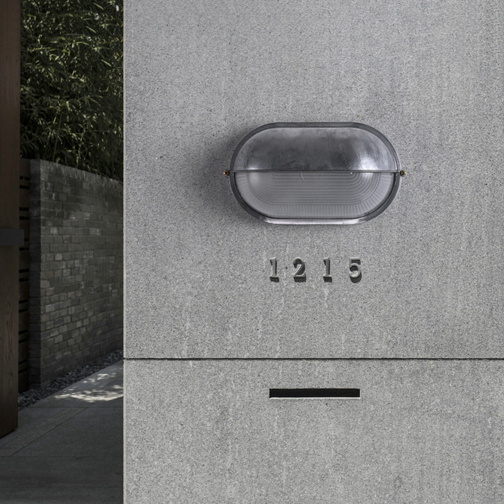 Ray Applique Murale Ronde Simple, Métal/Verre, Argent, Balcon - Neutralighting