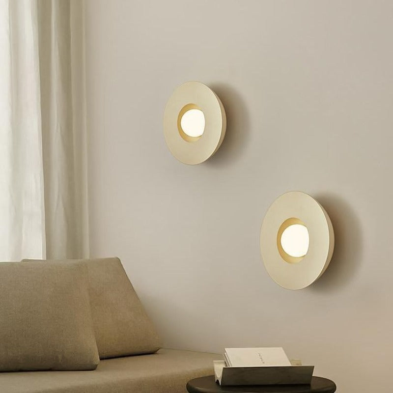Arisha Moderne LED Intérieur Applique Murale Café Laiteux Verre Salon