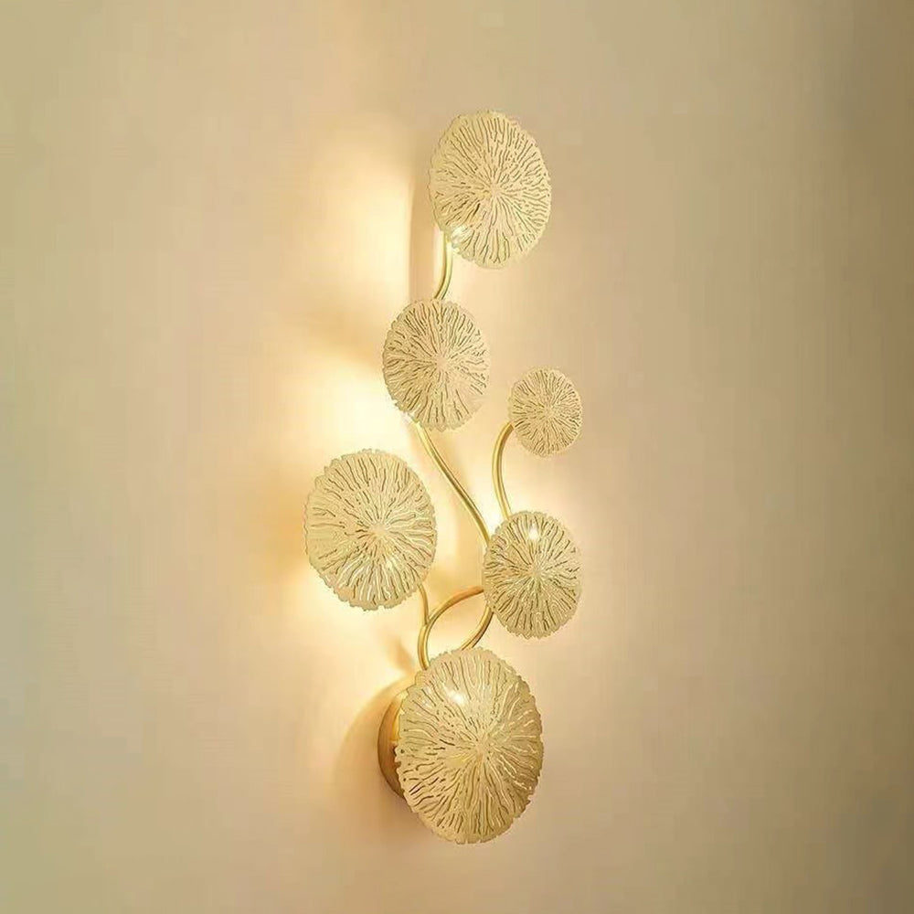 Arisha Applique Murale Ronde Moderne, Métal, Or, Salle/Bureau - Neutralighting