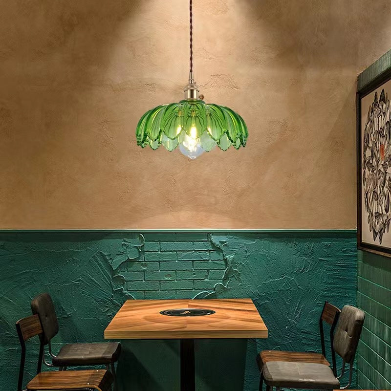 Valentina Rétro LED Suspension Métal/Verre Fleur Salle À Manger - Neutralighting
