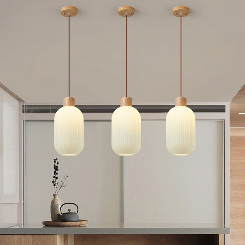 Muto Luminaires Suspension LED Moderne Bois/Verre Salon/Salle à manger - Neutralighting