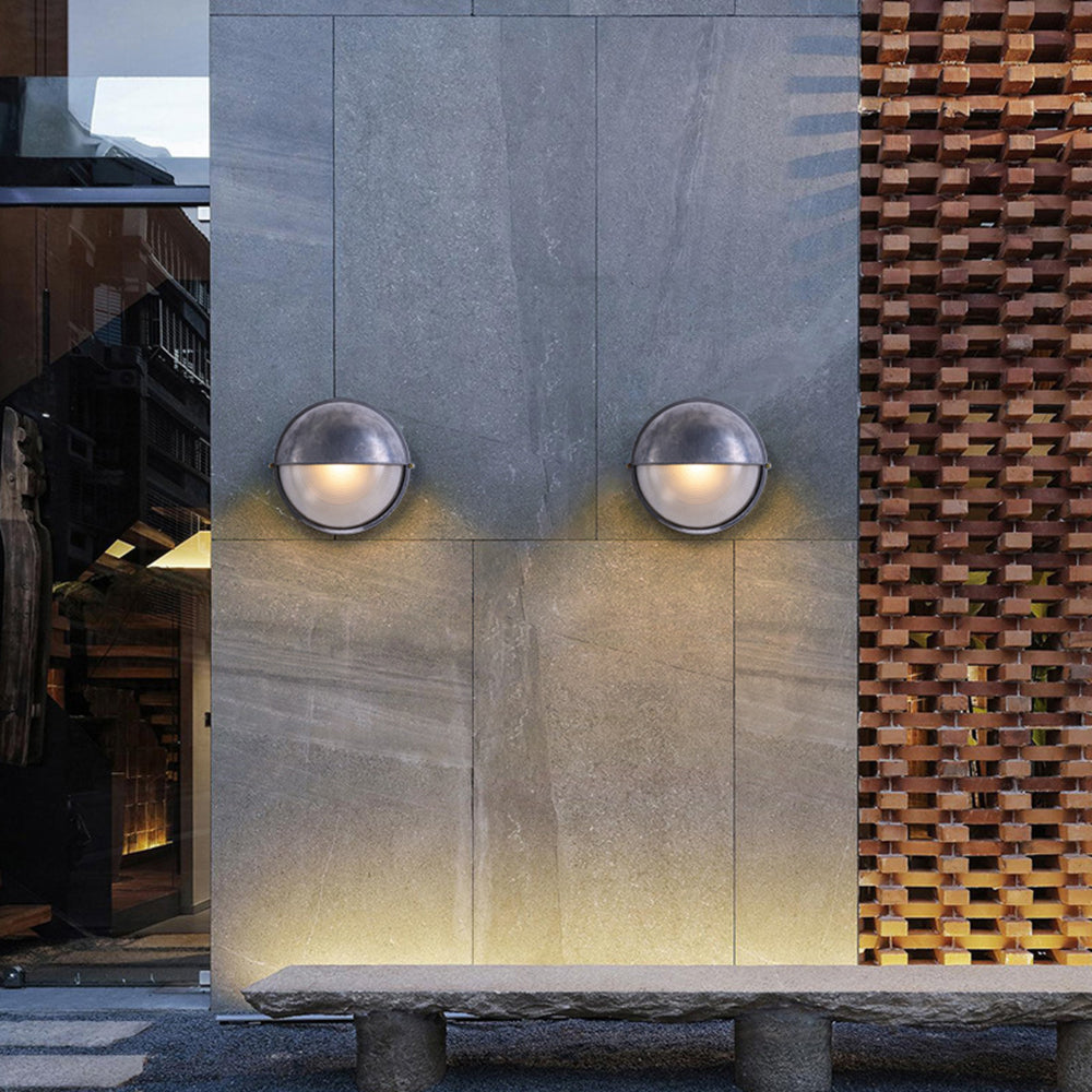 Ray Applique Murale Ronde Simple, Métal/Verre, Argent, Balcon - Neutralighting