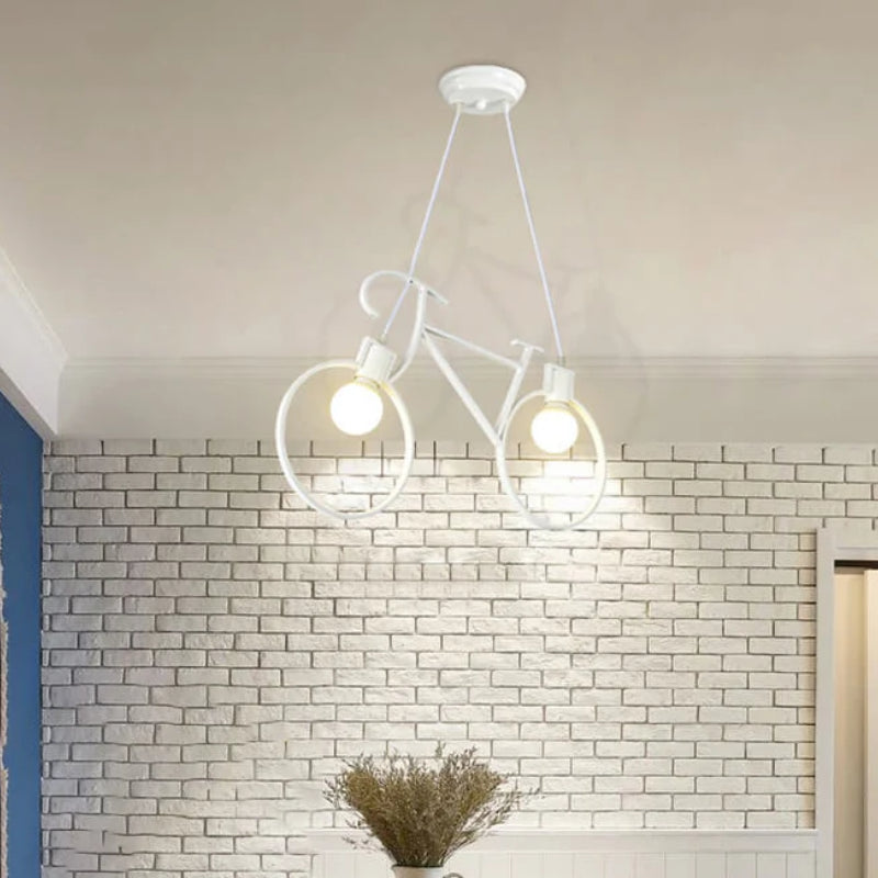 Mira Moderne Créatif Forme De Bicyclette LED Suspension Métal Salon - Neutralighting