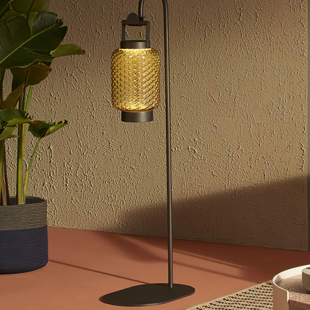 Valentina Lampadaire Lanterne Vintage, Métal/Verre, Clair, Extérieur - Neutralighting