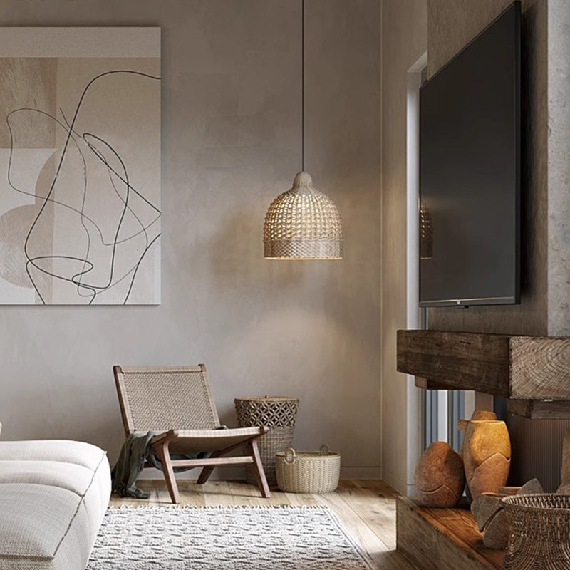 Ritta Suspension Rétro Bambou Maison d'hôtes/Chambre à Coucher - Neutralighting