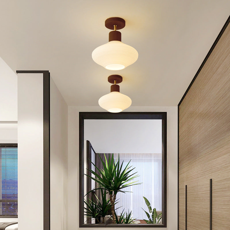 Arisha Minimaliste Moderne Plafonnier Bois/Noyer Couloir