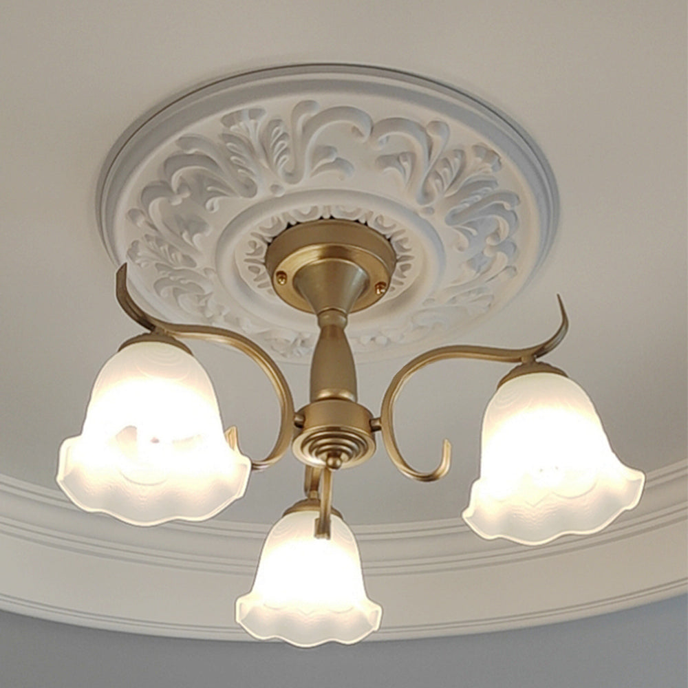 Ray Plaque de Plafond en Plâtre Vintage de style français, Accessoires d'éclairage, 4 Style - Neutralighting