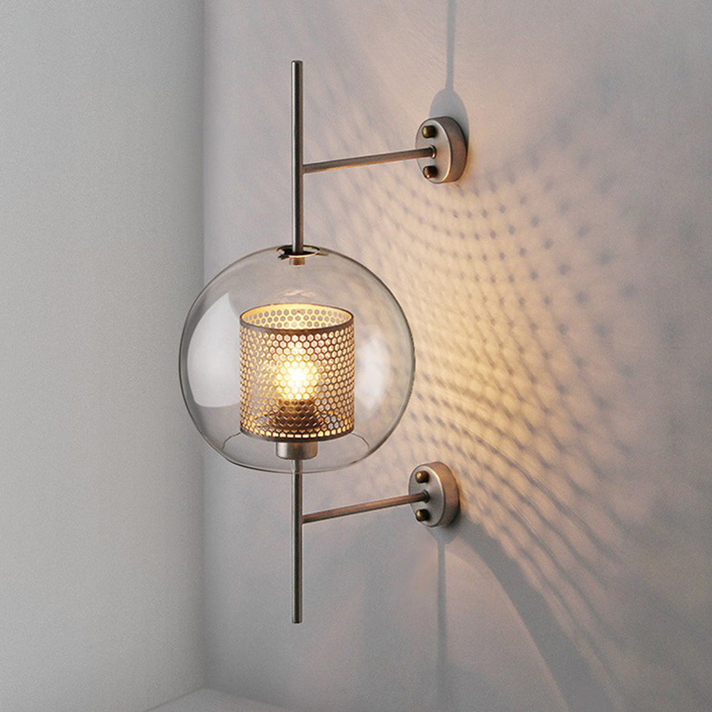 Kiri Applique Murale Globe Vintage Cuivre/Argent. Salle de Bain - Neutralighting