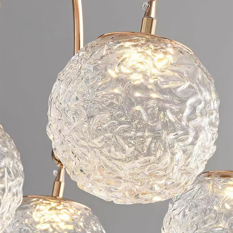 Valentina Nordique Minimaliste LED Lustre Métal Verre Chambre À Coucher
