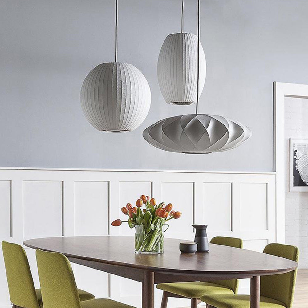 Etrio Suspension Vintage. Métal/Tissu. Blanc. Bar - Neutralighting