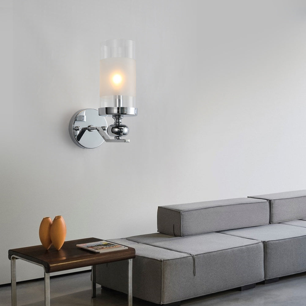 Silva Suspension Cylindre Moderne, Métal/Verre, Chromé, Salon/Salle à Manger - Neutralighting