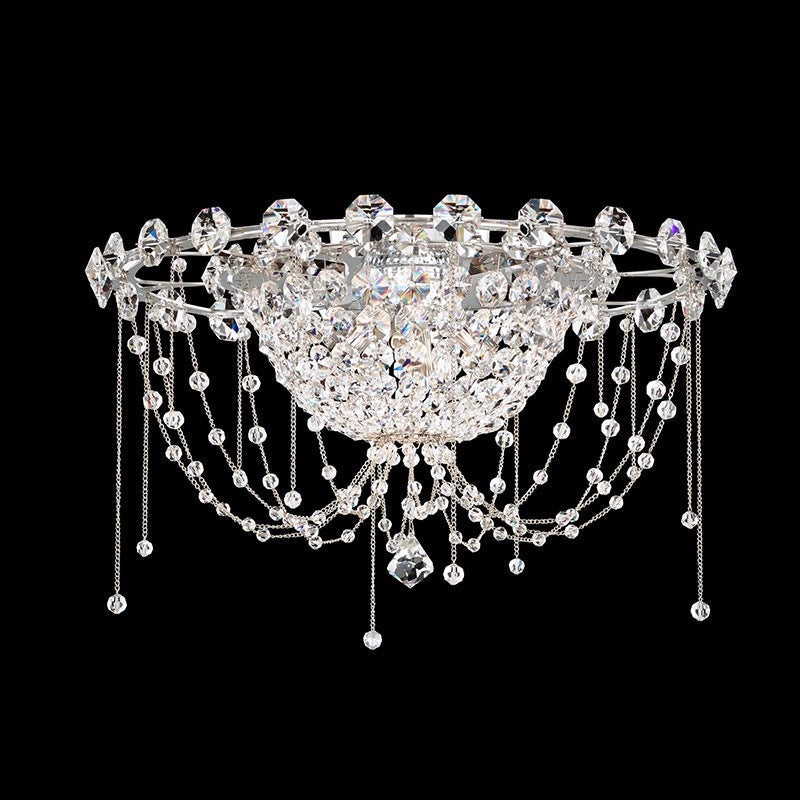 Kristy Italien Métal Cristal Lustre Plafonnier Salon Salle à Manger