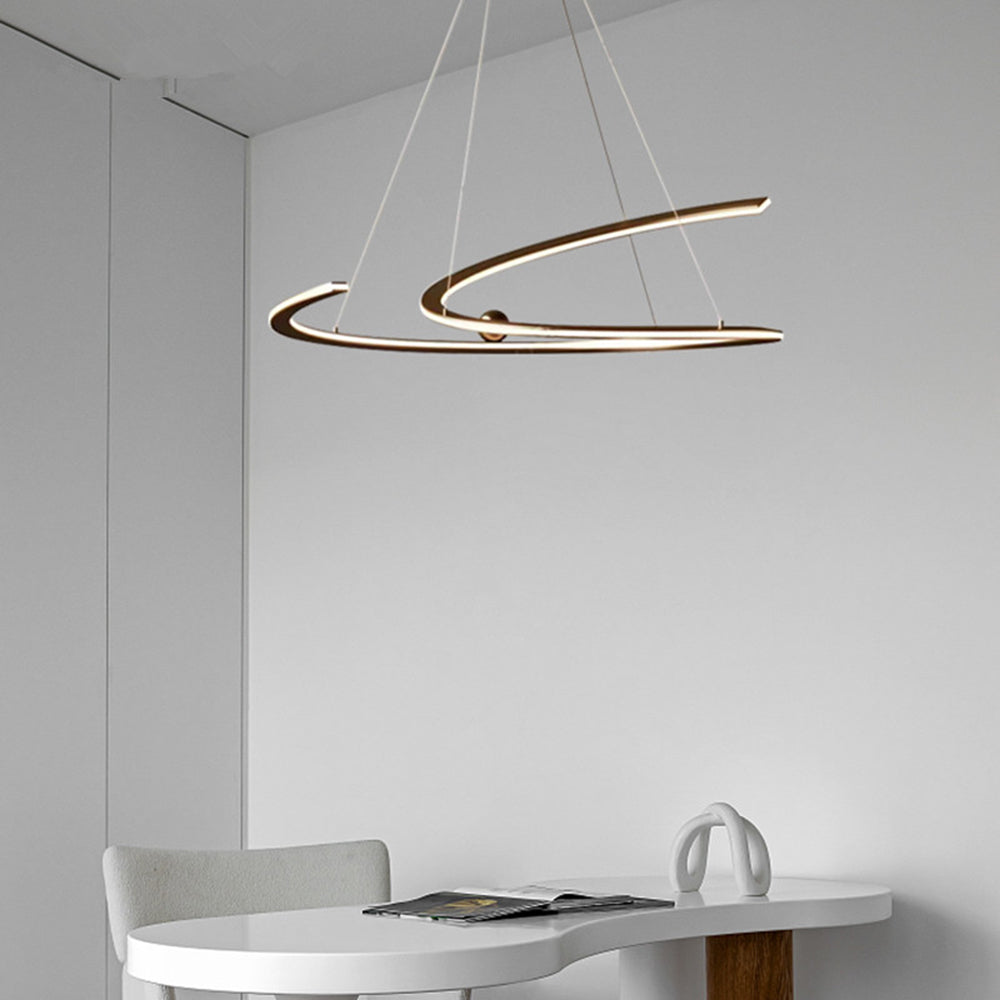 Arisha Suspension Linéaire Moderne, Métal/Acrylique, Doré, Salon/Salle à Manger - Neutralighting