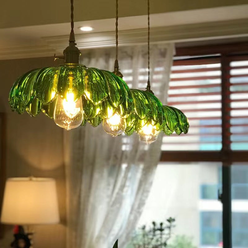 Valentina Rétro LED Suspension Métal/Verre Fleur Salle À Manger - Neutralighting