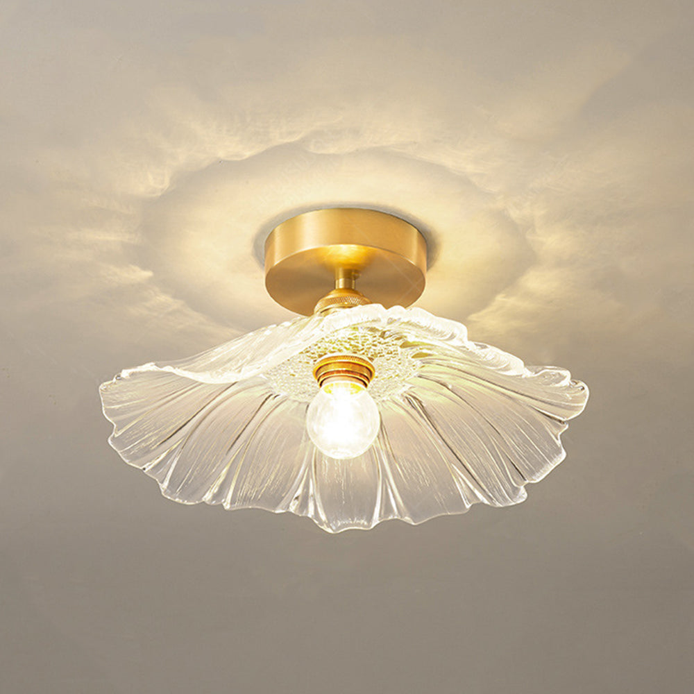 Arisha Suspension Dôme Vintage, Cuivre/Verre, Transparent/Vert, Chambre à Coucher/Salon - Neutralighting