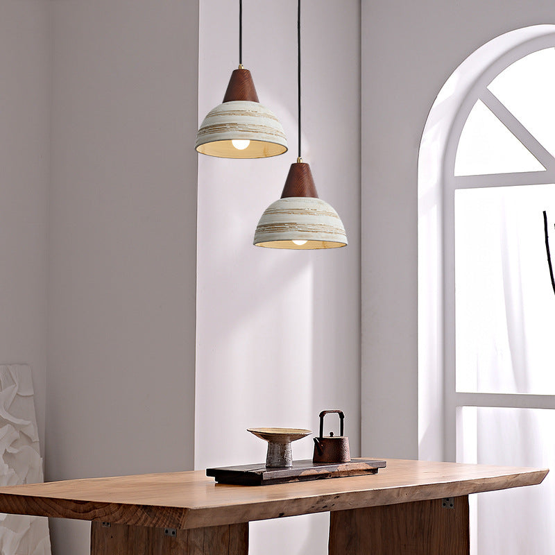 Muto Nordique LED Suspension Métal/Céramique/Bois Chambre À Coucher - Neutralighting