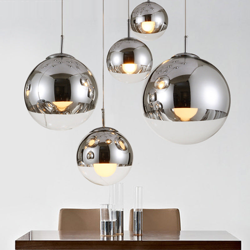 Valentina Industriel Rond Métal Verre Suspension Salon - Neutralighting